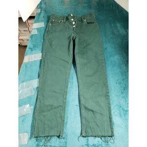 Gap Jeans Size 0 Petite Womens Green Stretch Pants High Rise Cheeky straight